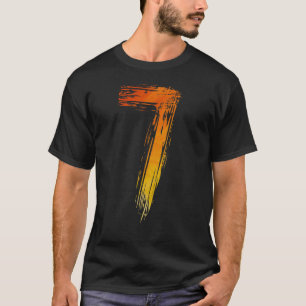 Camiseta Artista de 7 aniversário Watercolor Painter Colori