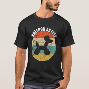 Camiseta Artista de Balão Retro Antigo Animal de Balão Balã