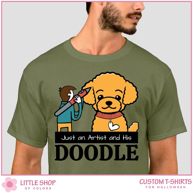 Camiseta Artista de cães Ouros personalizados (Criador carregado)