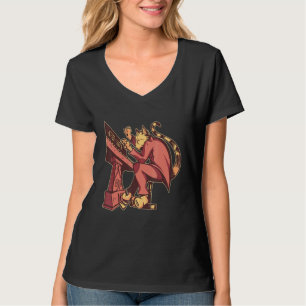 Camiseta Artista de Jazz Musical do Piano Especial Blues