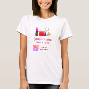 Camiseta artista de maquiagem adicionar nome site e-mail te