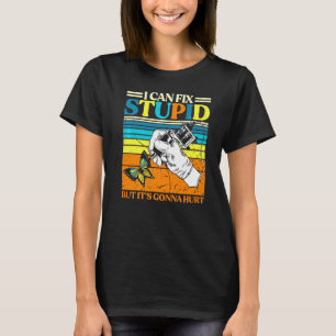 Camiseta Artista de roupas de tatuagem Eu posso consertar e