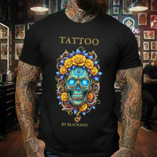 Camiseta Artista de Tatuagem Profissional Estúdio de Tatuag