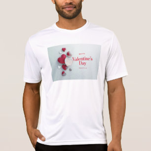 Camiseta artista do layout moderno do Dia dos Namorados da