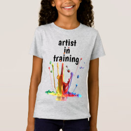 Camiseta Artista em treinamento, com T-Shirt pintado com pa