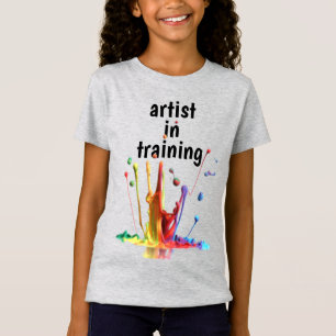 Camiseta Artista em treinamento, com T-Shirt pintado com pa