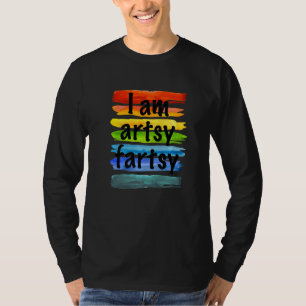 Camiseta Artista Eu Sou Artsy Fartsy Rainbow Paint Roubado