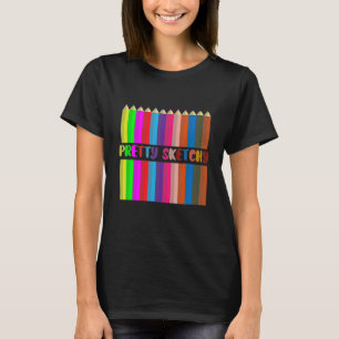 Camiseta Artista Gráfico bonito Desenho Cita Artista Legal
