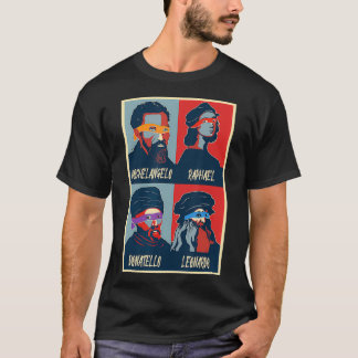 Camiseta Artista italiano Renascentista Ninja Leonardo da V