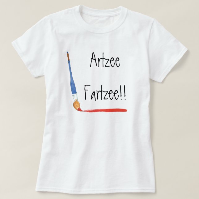 Camiseta Artista Na moda Super Cute Artzee Fartzee (Frente do Design)