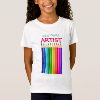 Camiseta Artista nomeado: Pastel ou lápis da cor
