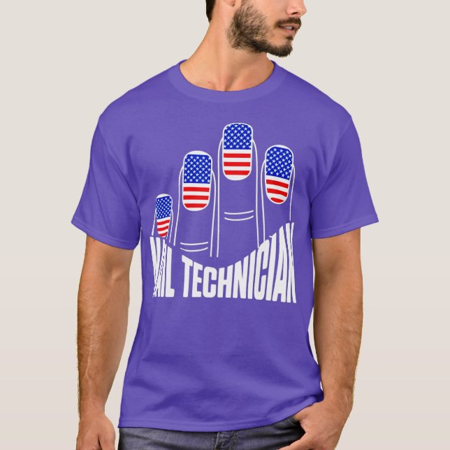 Camiseta Artista técnico do Nail Technician Flag do Unhas N (Frente)