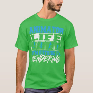 Camiseta Artista Visual Animador de Desenho Animado Fã de A