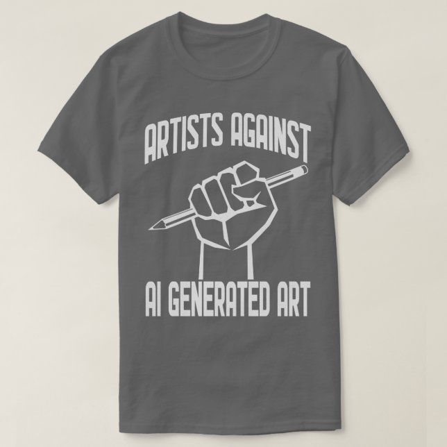 Camiseta Artistas Contra Arte Gerada por IA (Frente do Design)