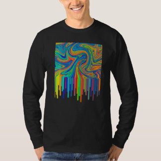 Camiseta Artistic Acrylic Pouring Art Painting Artists Teac