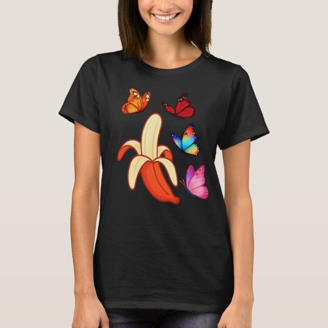 Camiseta Artistic Banana with Butterflies (Frente)