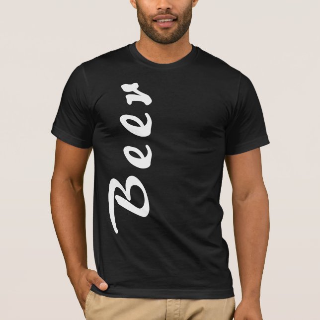 Camiseta Artistic Beer Letter Print Shirt - Humorous! (Frente)