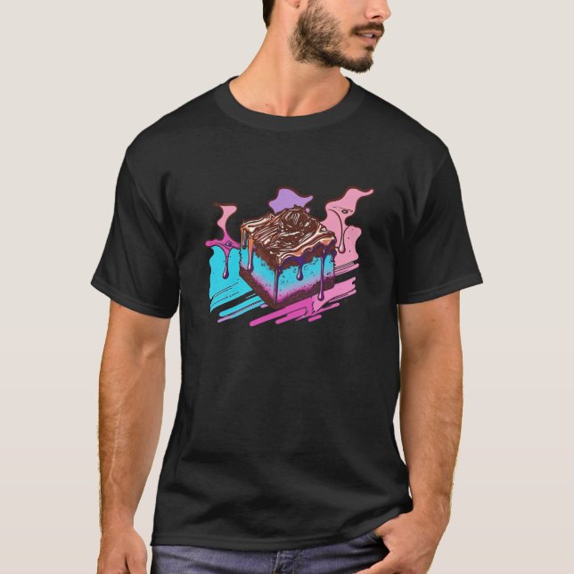 Camiseta Artistic Brownies Retrowave Meets Pastel Vaporwave (Frente)
