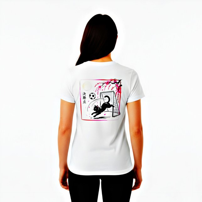 Camiseta Artistic Cherry Blossom Cat Soccer For Japanese Ar (Criador carregado)