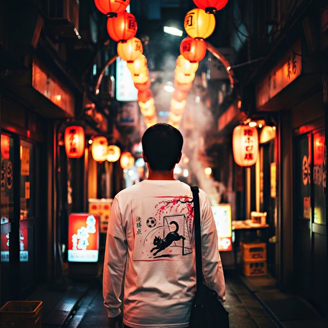 Camiseta Artistic Cherry Blossom Cat Soccer For Japanese Ar (Criador carregado)