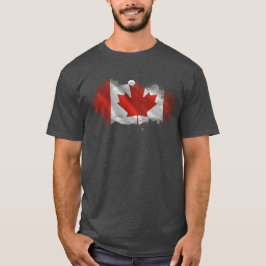 Camiseta Artistic Splatter Canada Flag Graphic Tee