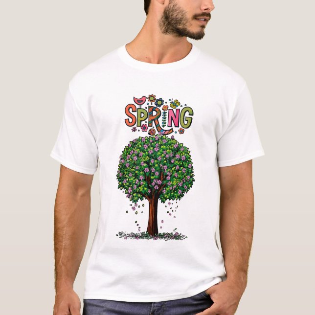 Camiseta Artistic Spring Blossom Tree Graphic  (Frente)