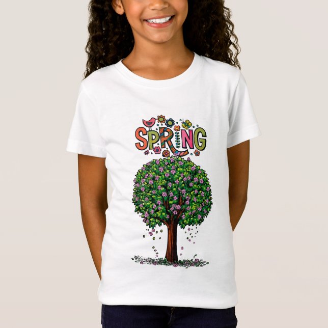 Camiseta Artistic Spring Blossom Tree Graphic  (Frente)