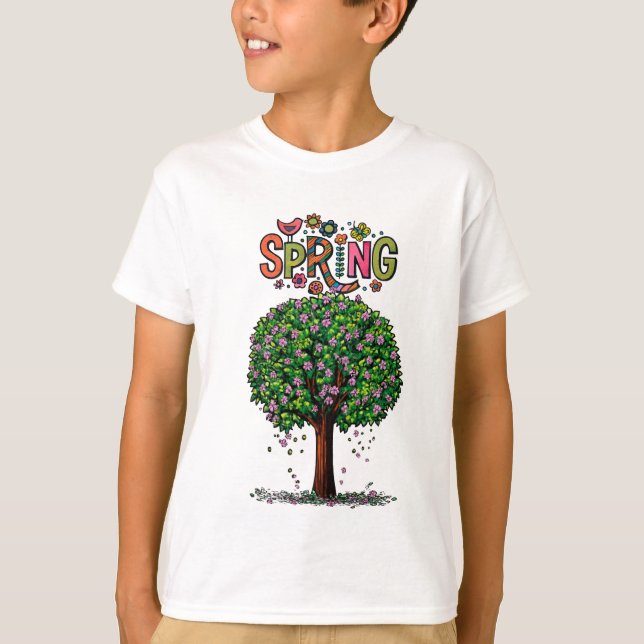 Camiseta Artistic Spring Blossom Tree Graphic  (Frente)