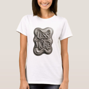Camiseta Artística Cinza LESS IS MORE