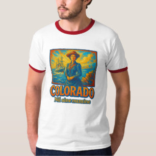 Camiseta Artística do Estado do Colorado - Tinta P