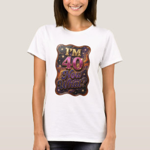 Camiseta Artística Dourada Declaração EU TENHO 40