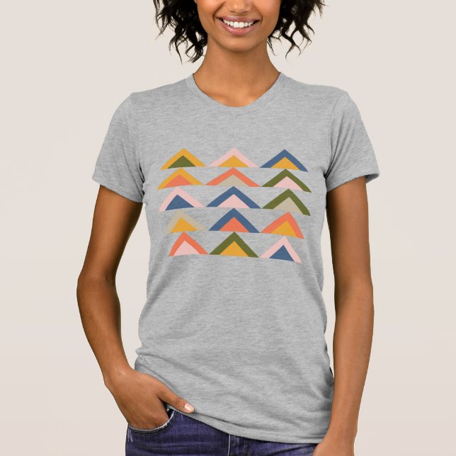 Camiseta Artística Geométrica Terrestre Moderna Minimalista (Frente)