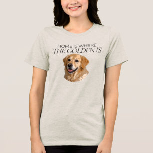 Camiseta Artística Lar é Onde Está o Golden