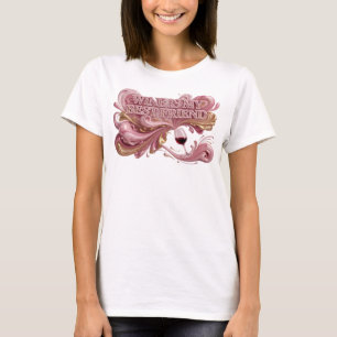 Camiseta Artística Rosa com a Frase VINO É MEU MEL
