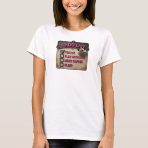 Camiseta Artístico Rosa CAFÉ BRINCADE COM O CÃO