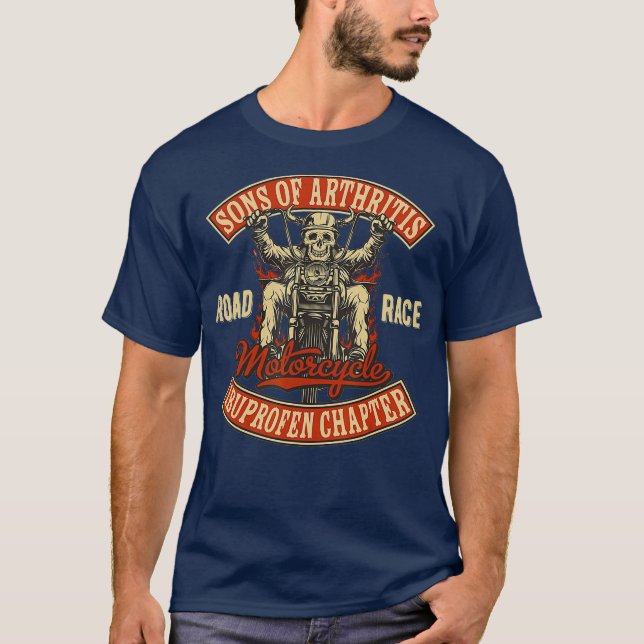 Camiseta Artrite Biker T-Shirt de motocicleta (Frente)