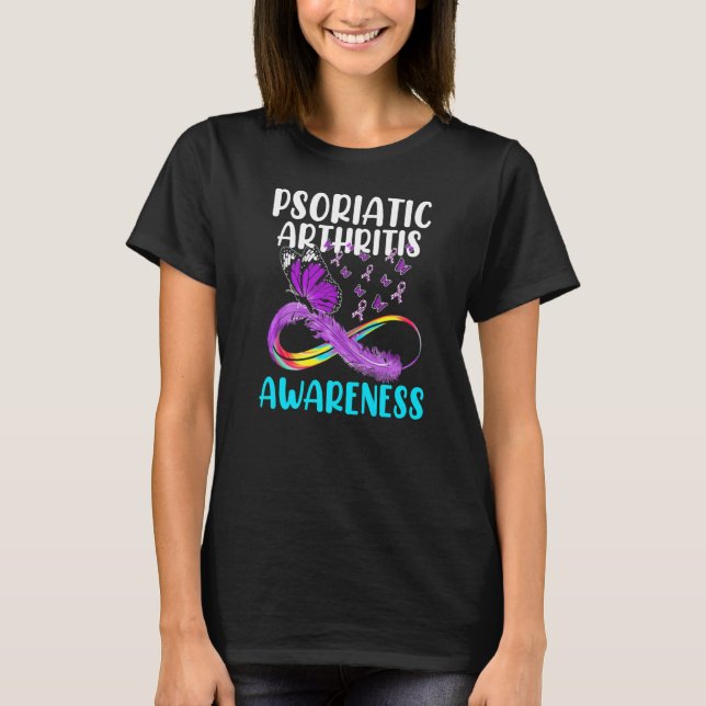 Camiseta Artrite Psoriática Psa Sensibilização Saudável Do  (Frente)