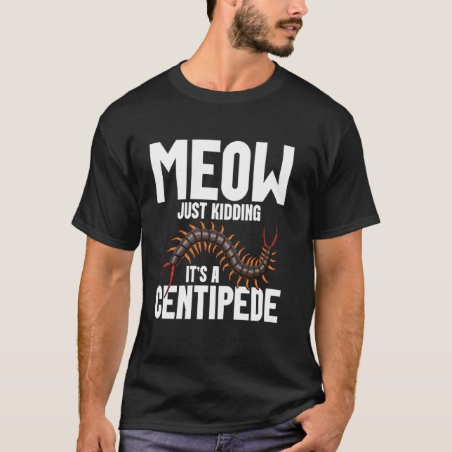 Camiseta Artrópodo da Centopeia Oculta o gigante do inseto (Frente)