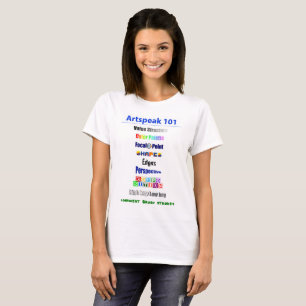 Camiseta Artspeak 101 para mulheres