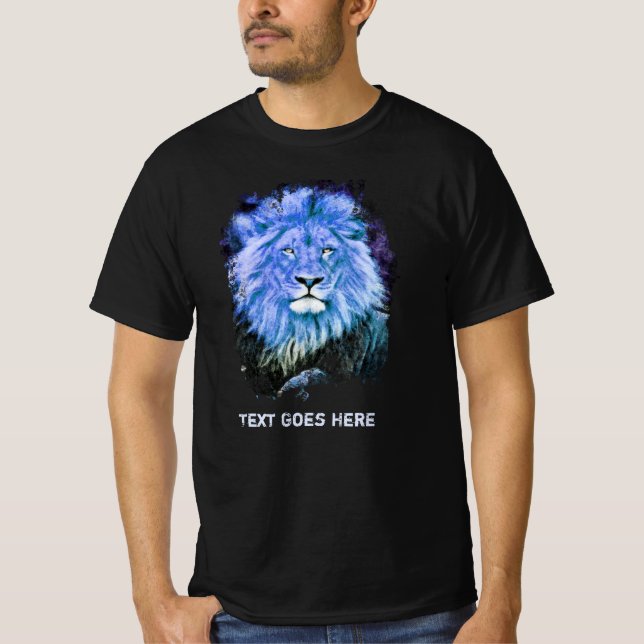Camiseta *~* Artsy AP23 Pintura Artística BLUE LION (Frente)