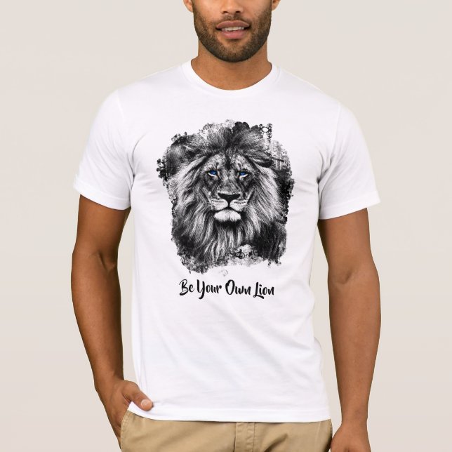 Camiseta *~* Artsy AP23 Pintura Artística SILVER LION T-Sh (Frente)