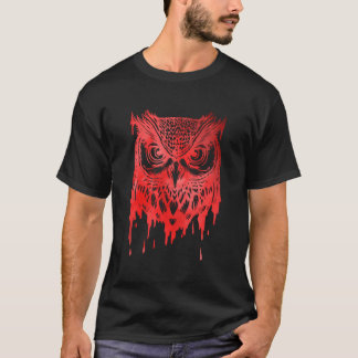 Camiseta Artsy Owl Nature Wildlife Pássaros Coloridos