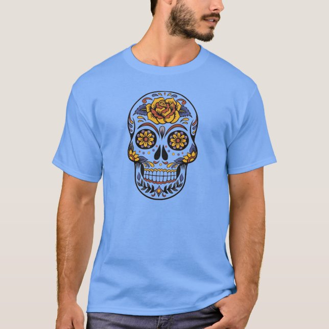 Camiseta Artsy Skull - dia do morto (Frente)