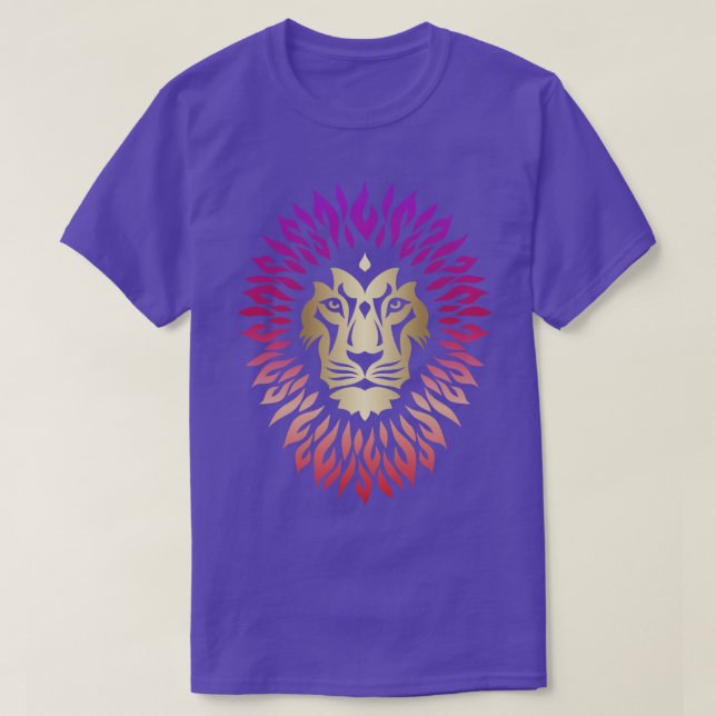 Camiseta Artsy Style Face Leão (Frente do Design)