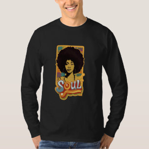 Camiseta Artsy Womens Funk Shirt Vintage 70s Figurume Afro