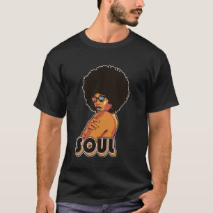 Camiseta Artsy Womens Funk Vintage 70 Costume Afro Soul Mu