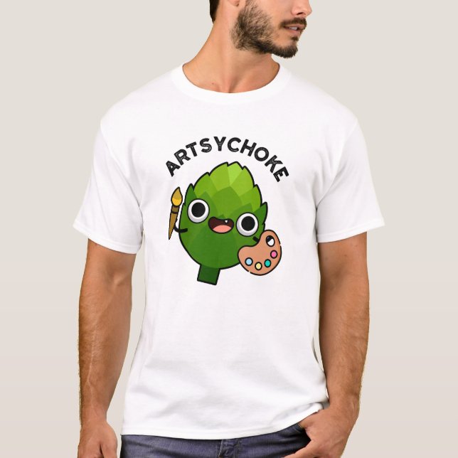 Camiseta Artsychoke Funny Veggie Artichoke Pun (Frente)