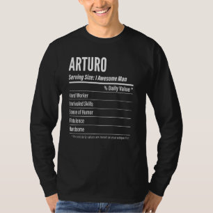 Camiseta Arturo Servindo Tamanho Nutrição Rótulo Calorias