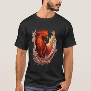 Camiseta Artwor de Aves de Fogo da Phoenix Rejuvenescimento