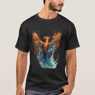 Camiseta Artwor de Aves de Fogo da Phoenix Rejuvenescimento